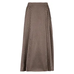 Mini monogram plissert midi-skjørt