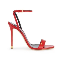 100mm Logo-Plaque Leather Sandals