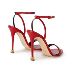 100mm Logo-Plaque Leather Sandals