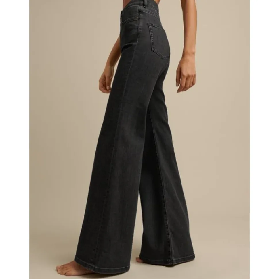 Mørk Grå Fuji Utsvingte Jeans