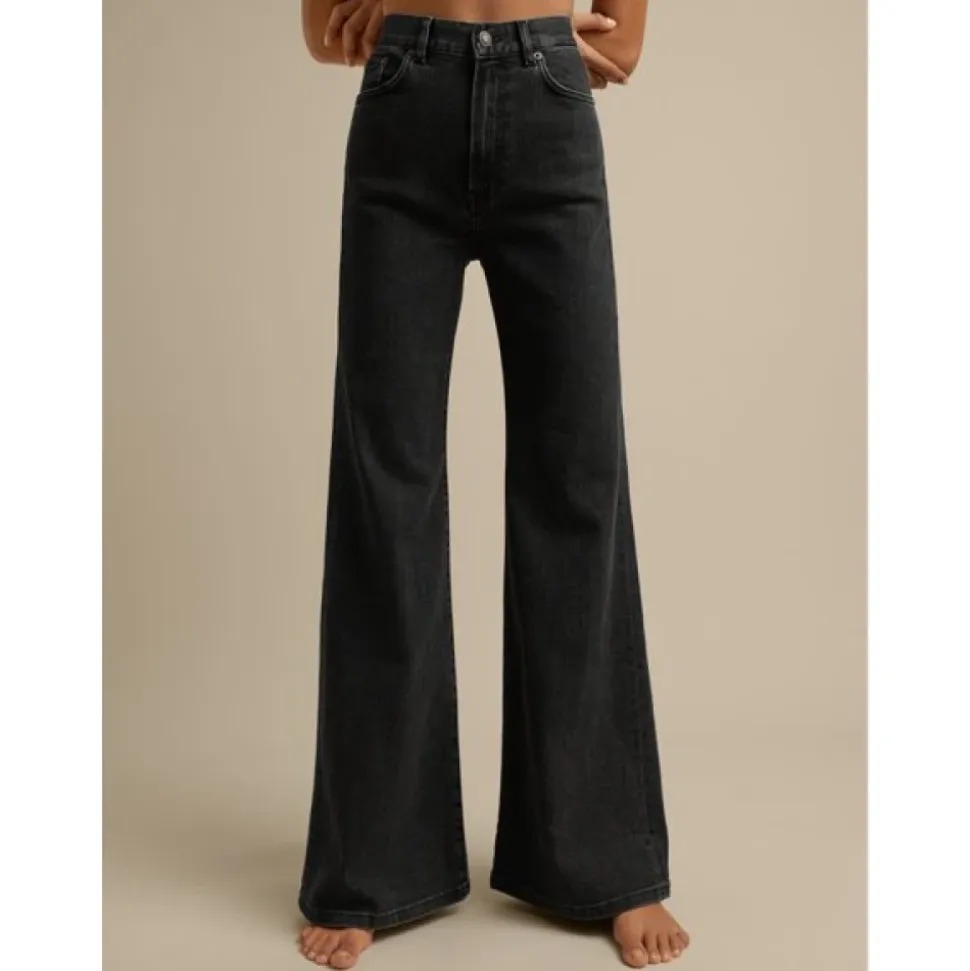 Mørk Grå Fuji Utsvingte Jeans
