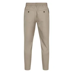 Mørk Sand Melange Tapered Bukser