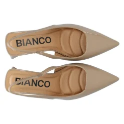 Patent Slingback Pumpe - Nougat