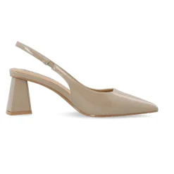 Patent Slingback Pumpe - Nougat