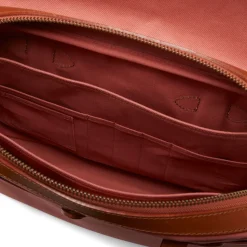 Robust Twill Leather Briefcase