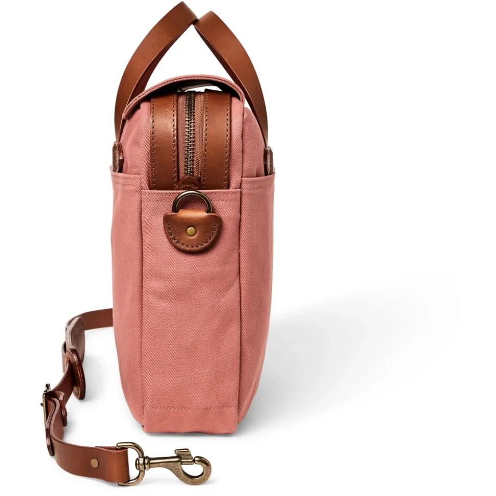 Robust Twill Leather Briefcase