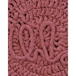 Rund Crossbody-veske i Raffia