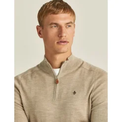 Sand Morris Merino John Zip Genser
