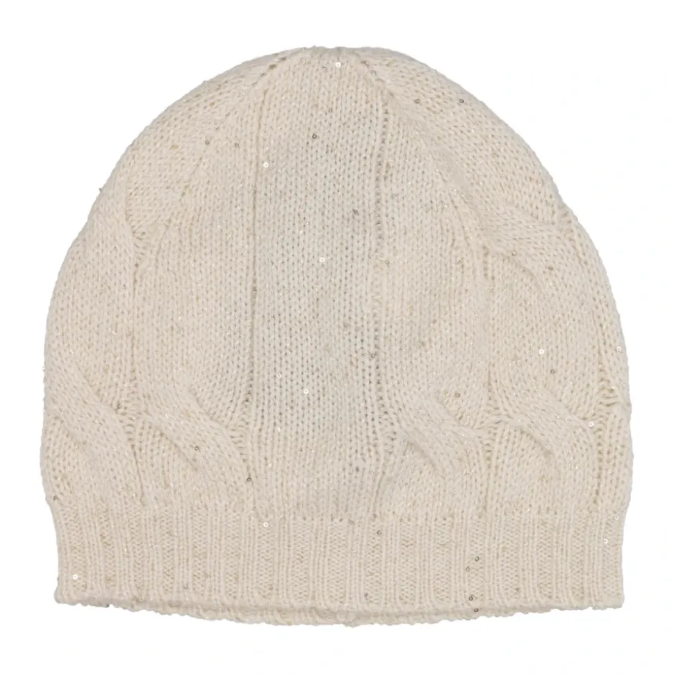 Sequin Cable Beanie