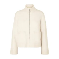 Sia Ras LS Knit Zipper Cardigan - Birch Melange