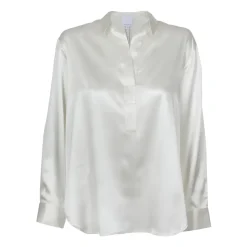 Silkebluse med stretch