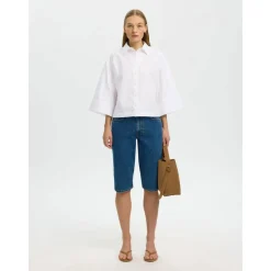 SLFESTER Relaxed 3/4 Cropped Shirt B