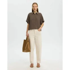 SLFVIVA SS CROPPED SUN SHIRT NOOS