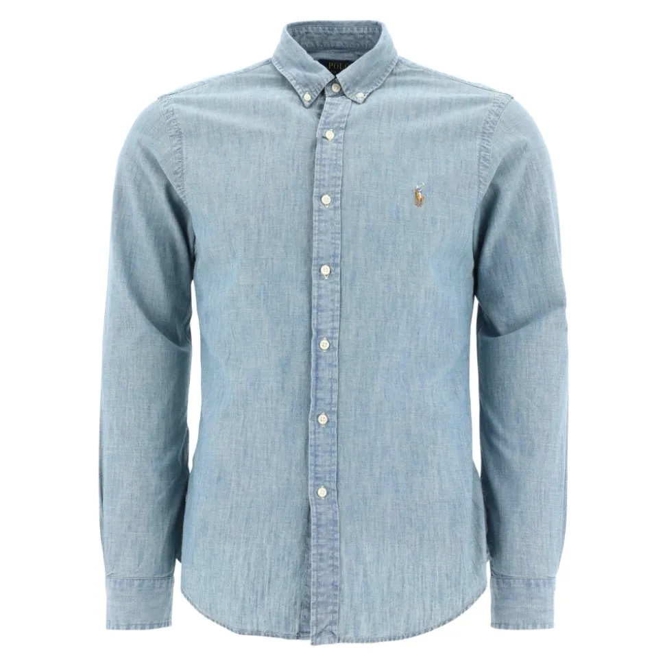 Slim-fit Chambray Skjorte