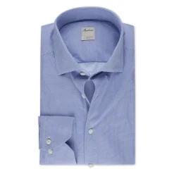 Slimline Jersey Blåmønstret Skjorte