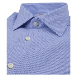 Slimline Jersey Blåmønstret Skjorte