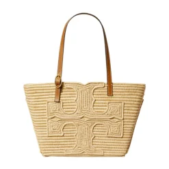 Small Ella Structured Raffia Tote