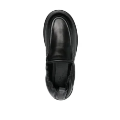Sort Elastisk Bak Loafer Derby Sko