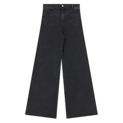 Sort Høy Midje Strekk Jeans