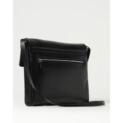 Sort skinnveske-clutch
