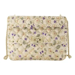 Stilig Rockstud Spike Jacquard Veske
