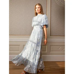 Stjerne Lurex Flowy Maxi Kjole
