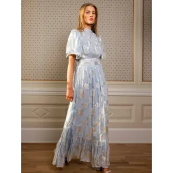 Stjerne Lurex Flowy Maxi Kjole