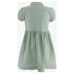 Striped Cotton Dress with Smocked Body