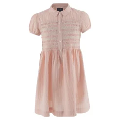 Striped Smocked Cotton Seersucker Dress
