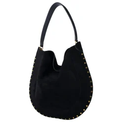 Studded Suede Hobo Veske