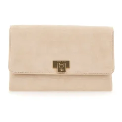 Suede Clutch Bag