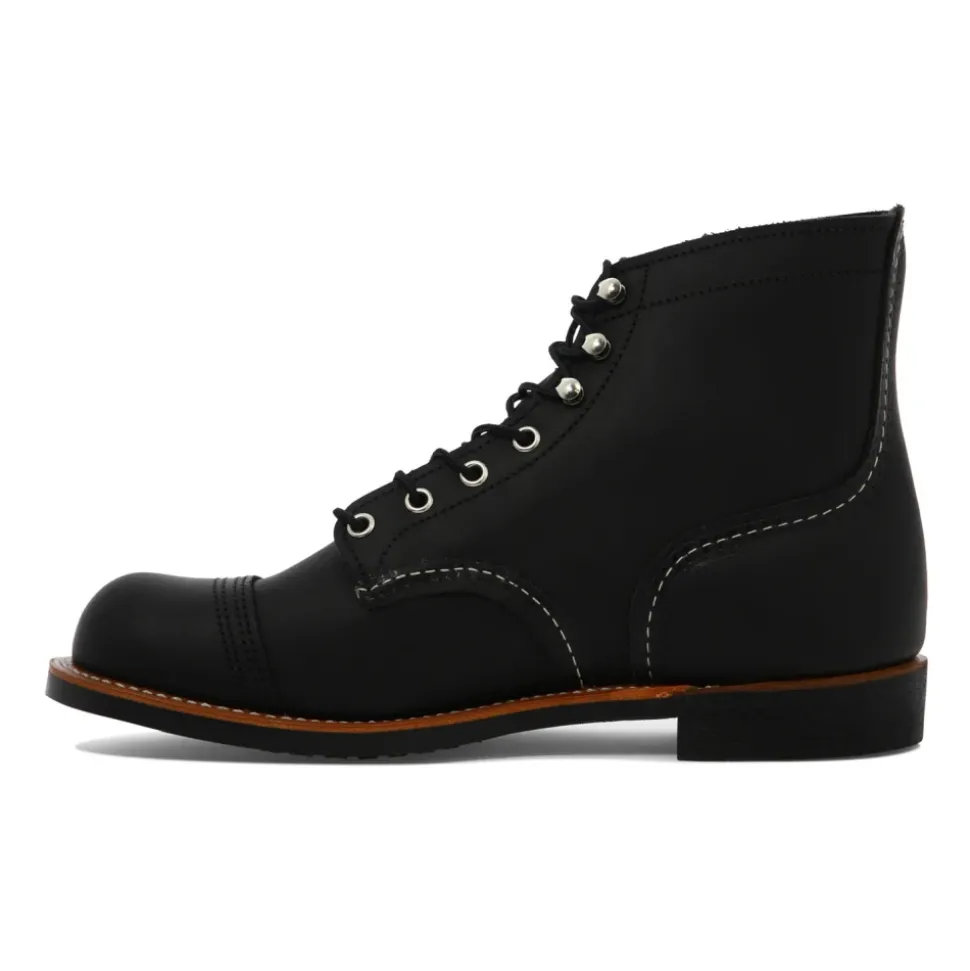 Svarte Ankelstøvler Iron Ranger Stil