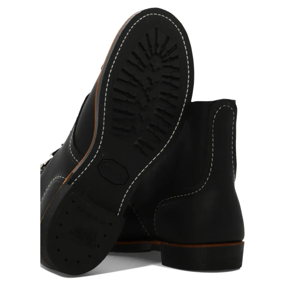 Svarte Ankelstøvler Iron Ranger Stil