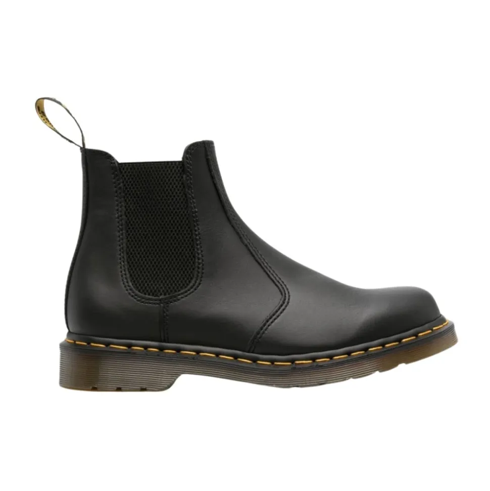 Svarte Nappa Chelsea Boots