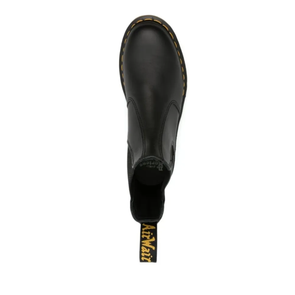 Svarte Nappa Chelsea Boots