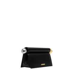 Svart Lam Crossbody Veske