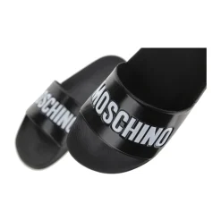 Svart Logo Gummi Pool Slides