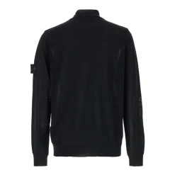 Svart Merinos Girocollo Sweaters