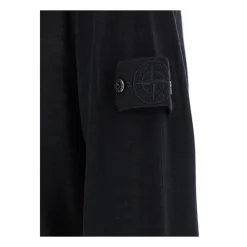 Svart Merinos Girocollo Sweaters
