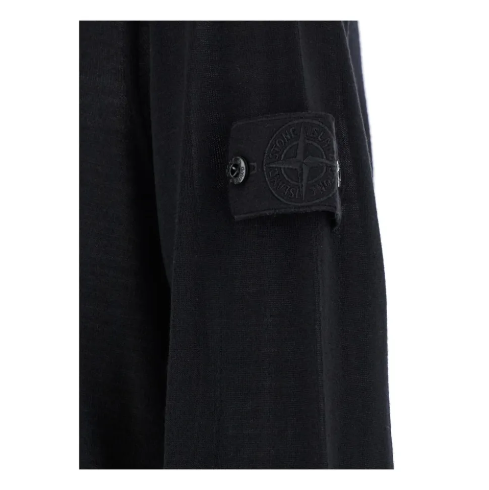 Svart Merinos Girocollo Sweaters