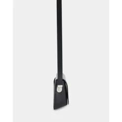Svart skinn crossbody-veske