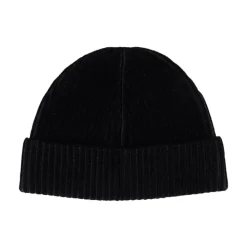 Svart Ull Beanie Lue