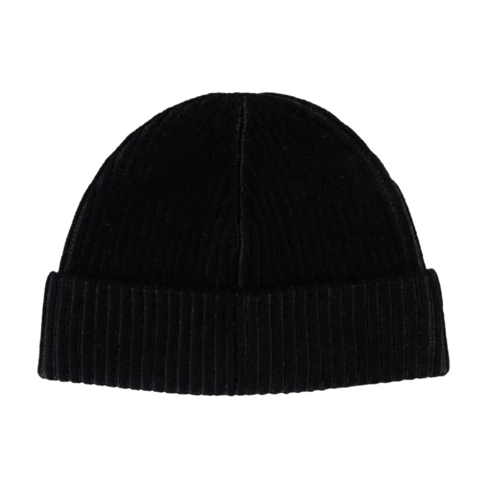Svart Ull Beanie Lue