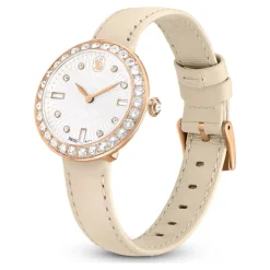 Sveitsisk kvartsur for damer Matrix Beige/Rosegull 5672968