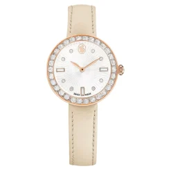 Sveitsisk kvartsur for damer Matrix Beige/Rosegull 5672968