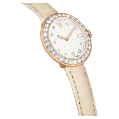 Sveitsisk kvartsur for damer Matrix Beige/Rosegull 5672968