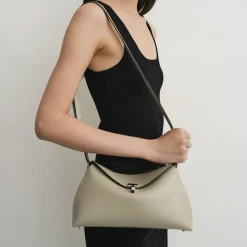 T-Lock Leather Clutch