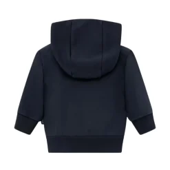 Tricolor Logo Cotton Zip-Up Hoodie