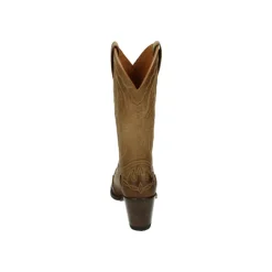 Westernstøvel i cognac nubuck skinn