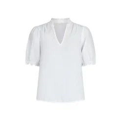 White Neo Noir Odesa Linen Blouse Bluse